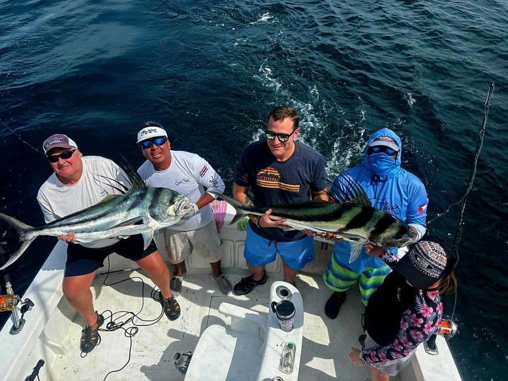 Saltwater fishing Papagayo Roosterfish Boat Big Eye Planet Hollywood.