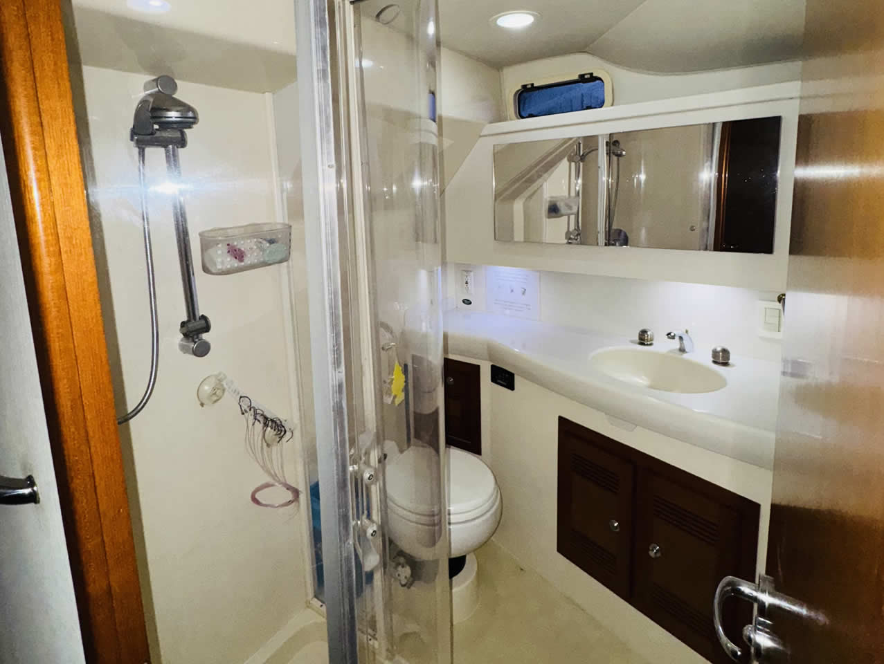 Bathroom of the fishing boat Ambition