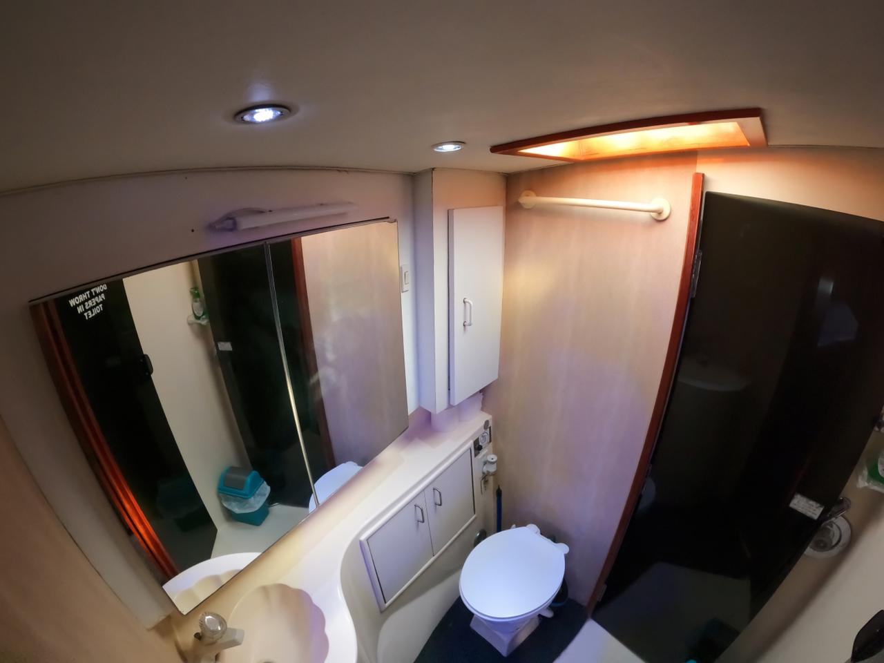 CRUSH EM Boat Bathroom