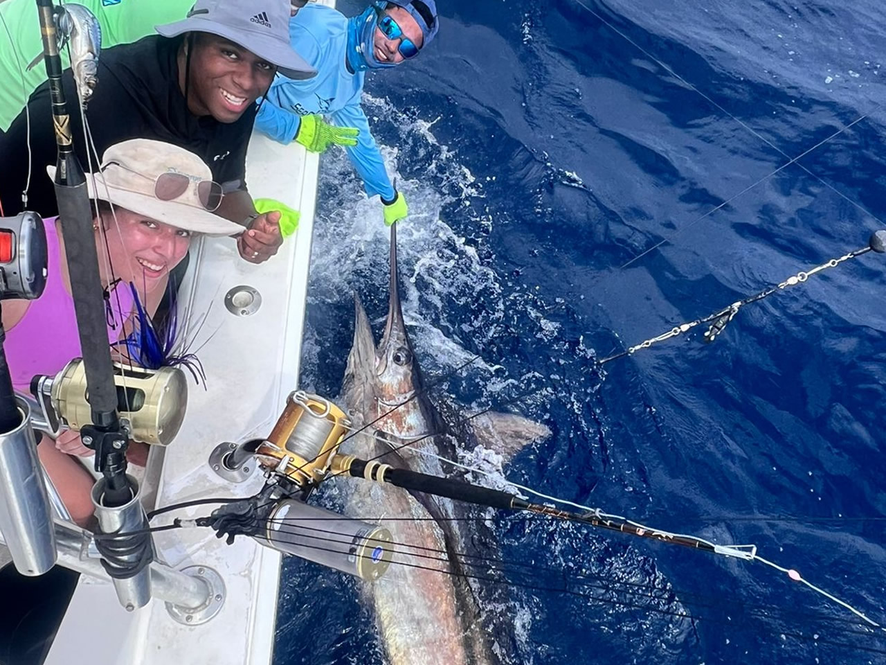 Marlin Catch and Release on the 35-Foot Sea Cruz Charter, Tamarindo