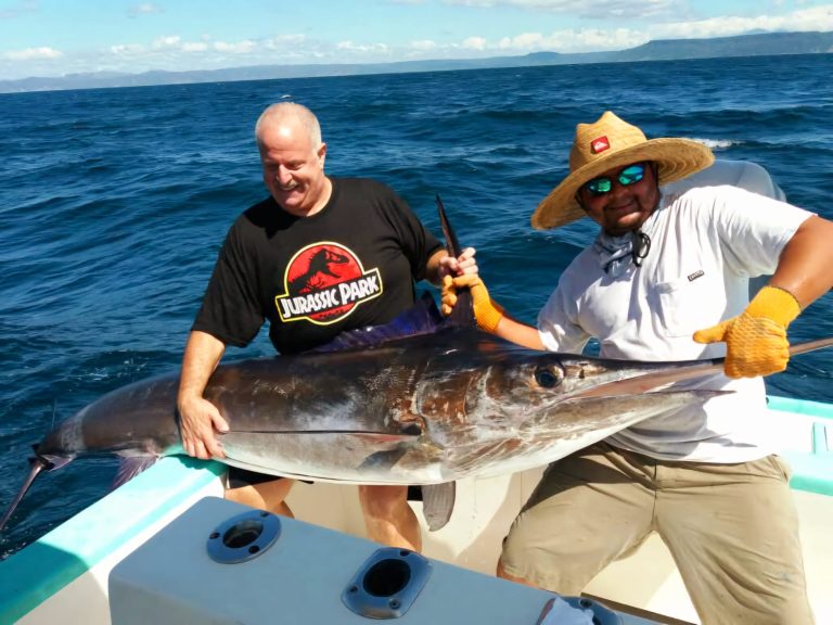 Black Marlin catch in a fishing charter Guanacaste Costa Rica