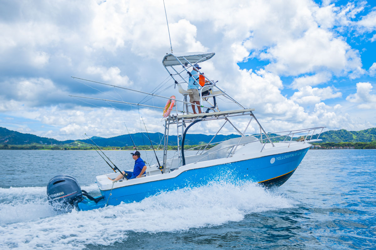 Yellowfin fishing boat in Tamarindo Guanacaste